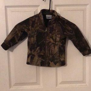 Little boy Columbia camo zip up jacket